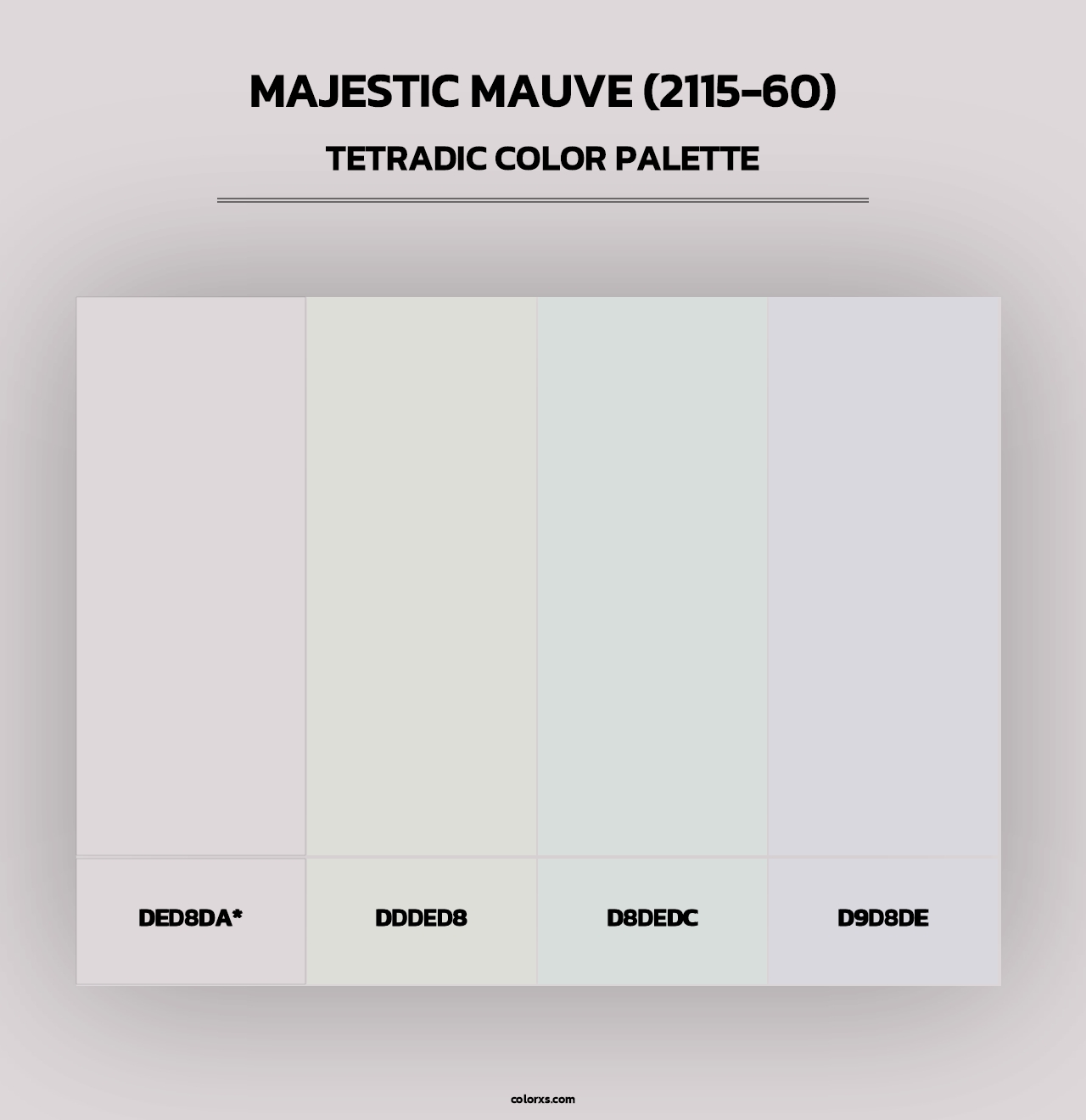 Majestic Mauve (2115-60) - Tetradic Color Palette
