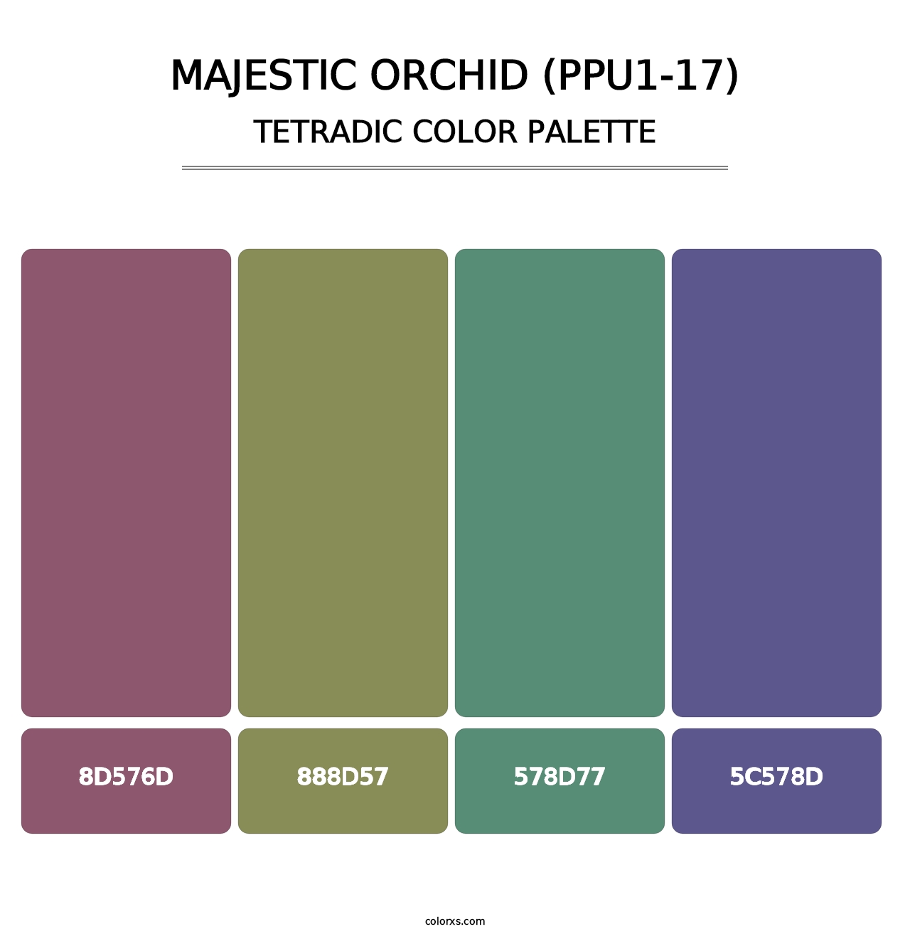 Majestic Orchid (PPU1-17) - Tetradic Color Palette