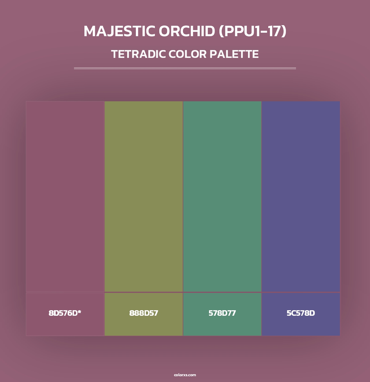 Majestic Orchid (PPU1-17) - Tetradic Color Palette