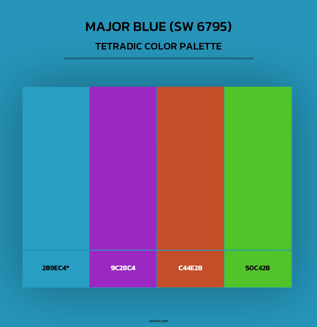 Major Blue (SW 6795) - Tetradic Color Palette