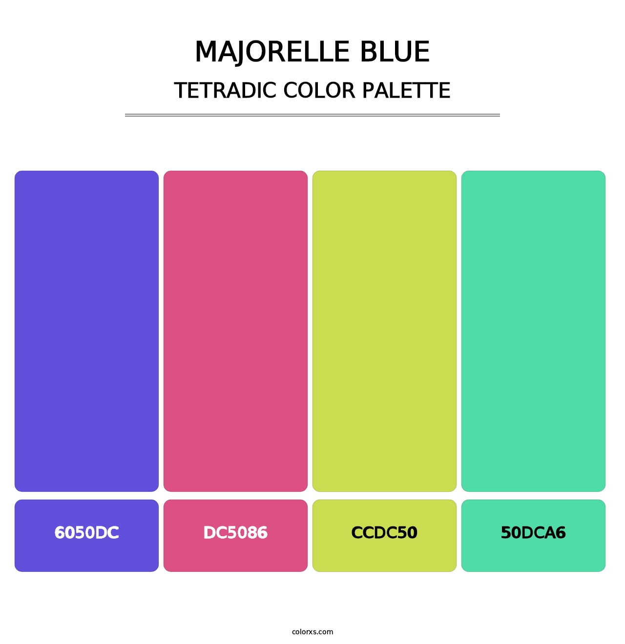 Majorelle Blue - Tetradic Color Palette