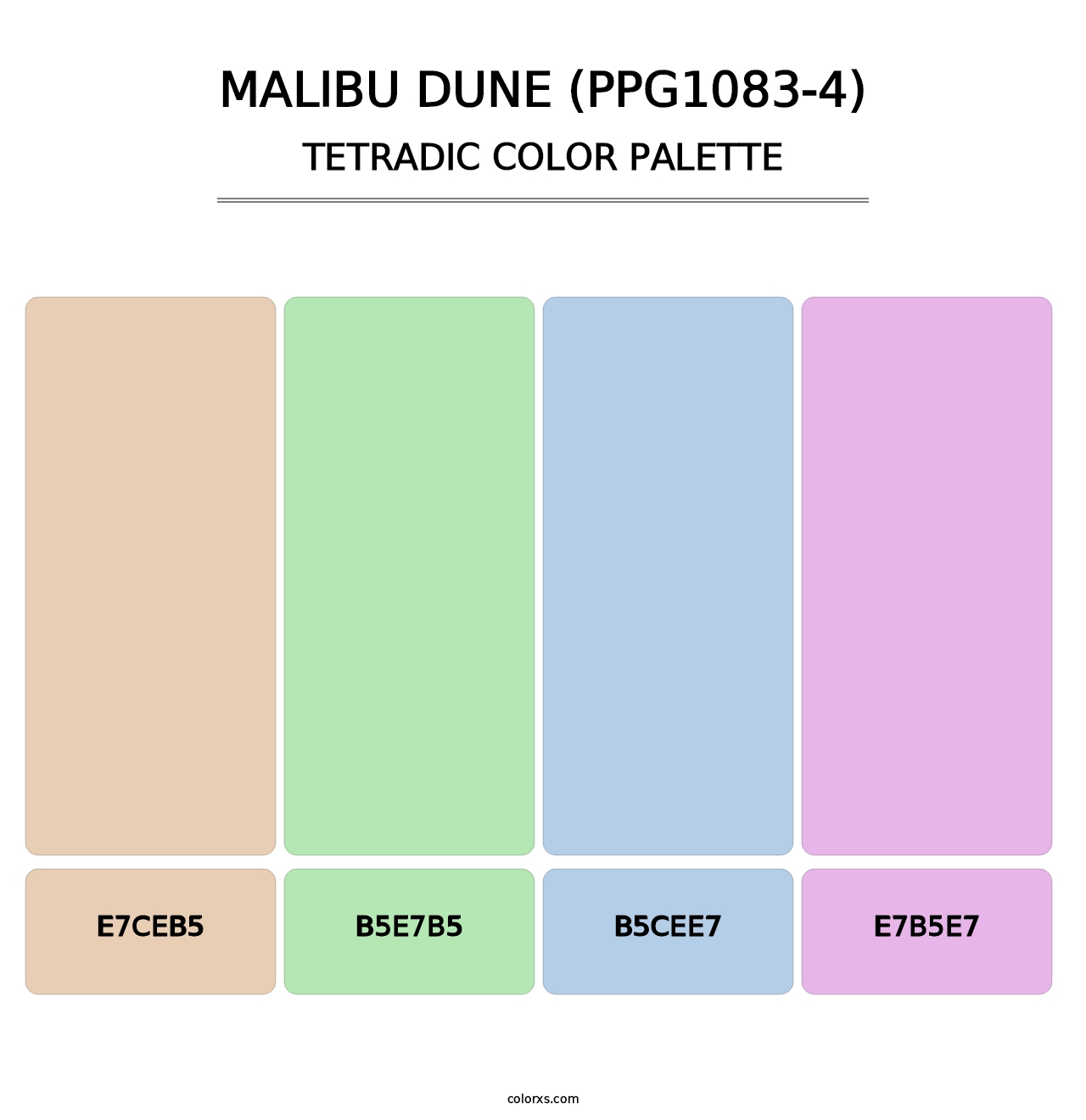 Malibu Dune (PPG1083-4) - Tetradic Color Palette