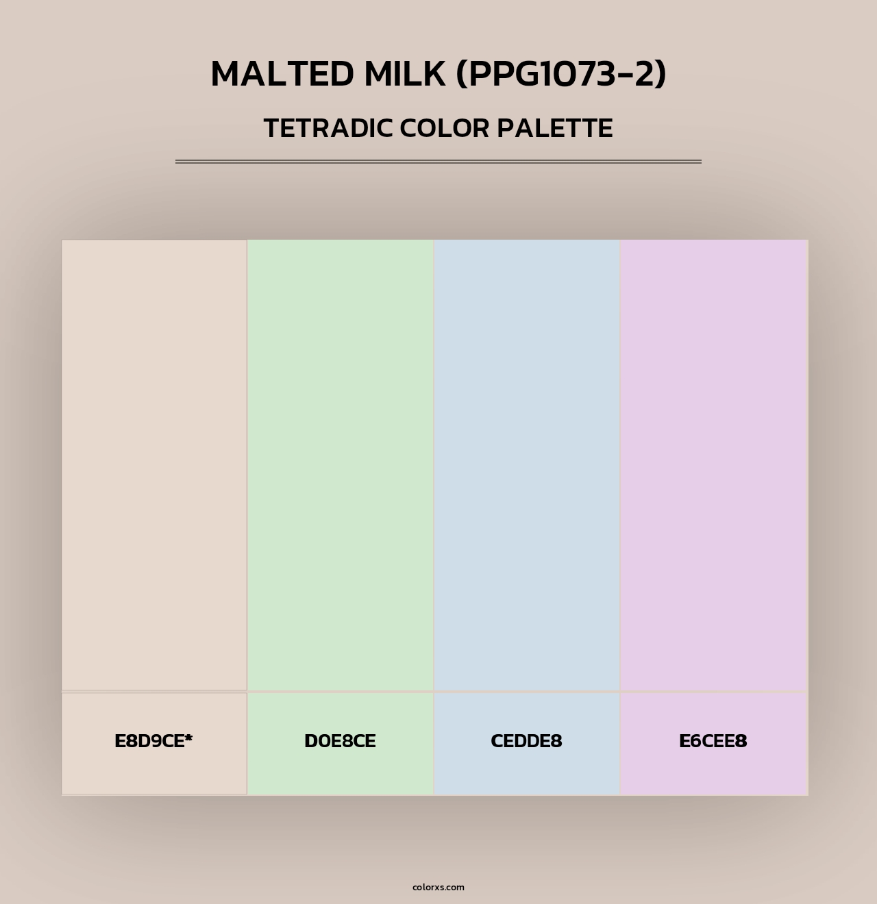 Malted Milk (PPG1073-2) - Tetradic Color Palette