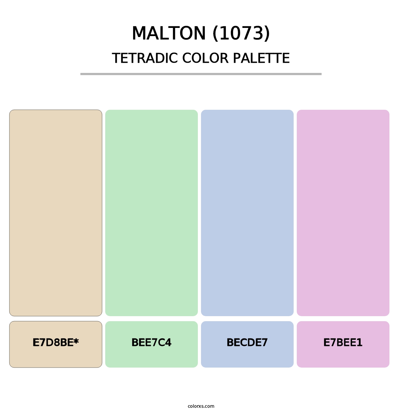Malton (1073) - Tetradic Color Palette