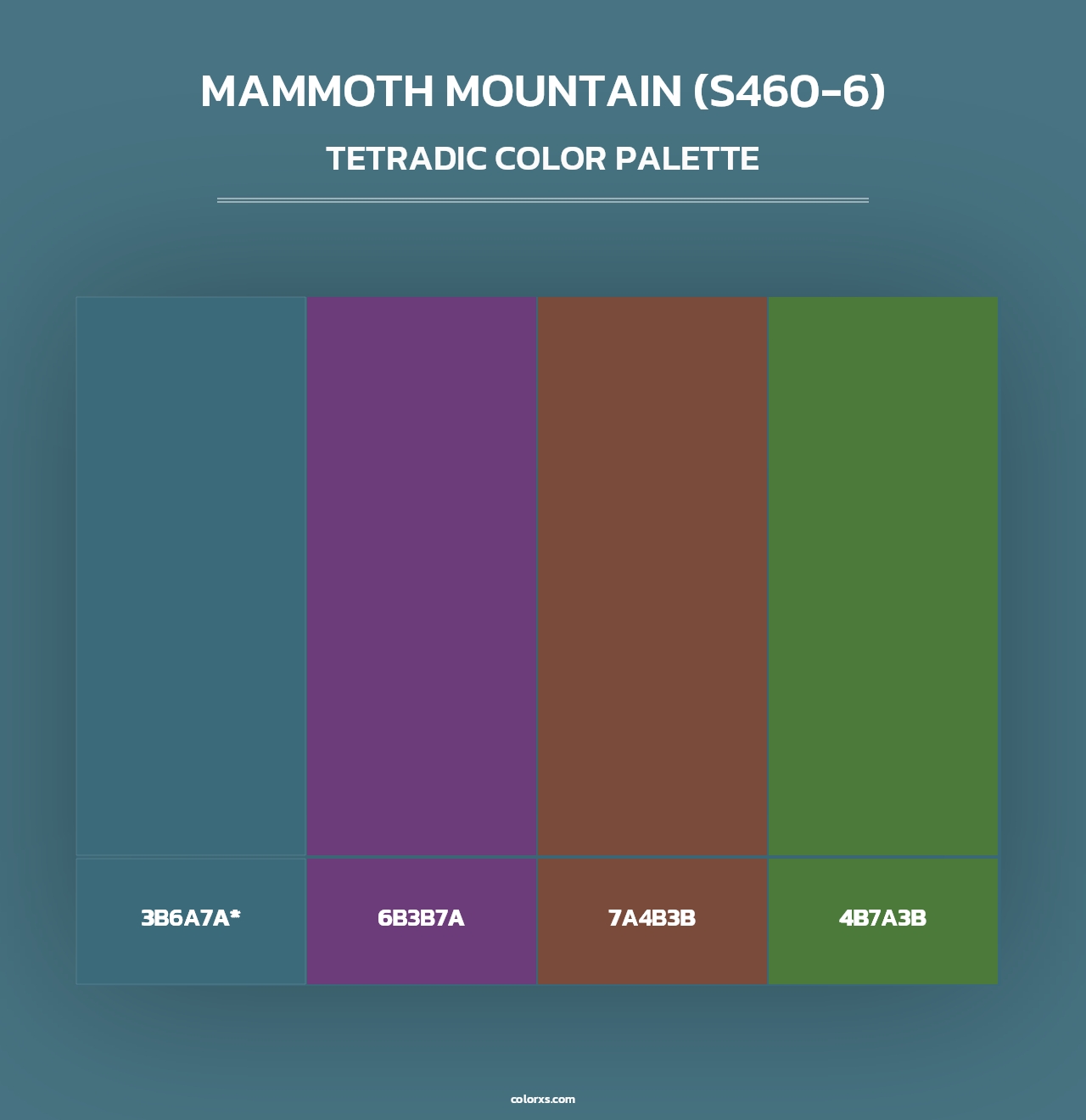 Mammoth Mountain (S460-6) - Tetradic Color Palette