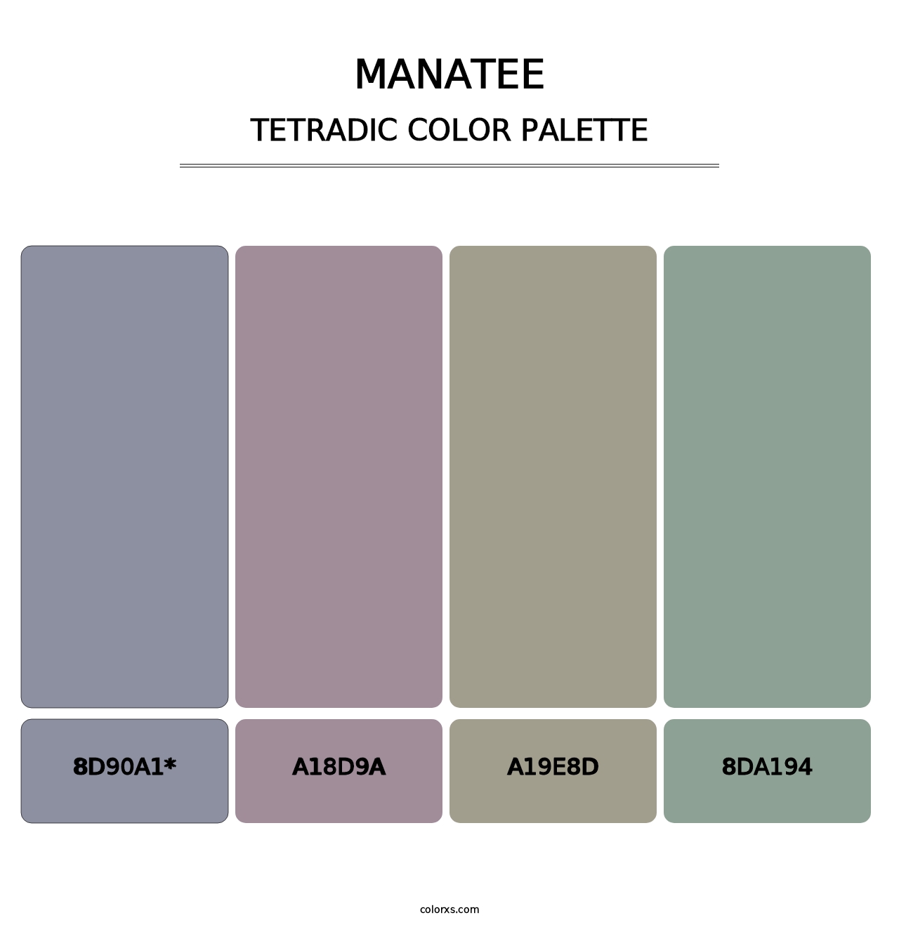 Manatee - Tetradic Color Palette