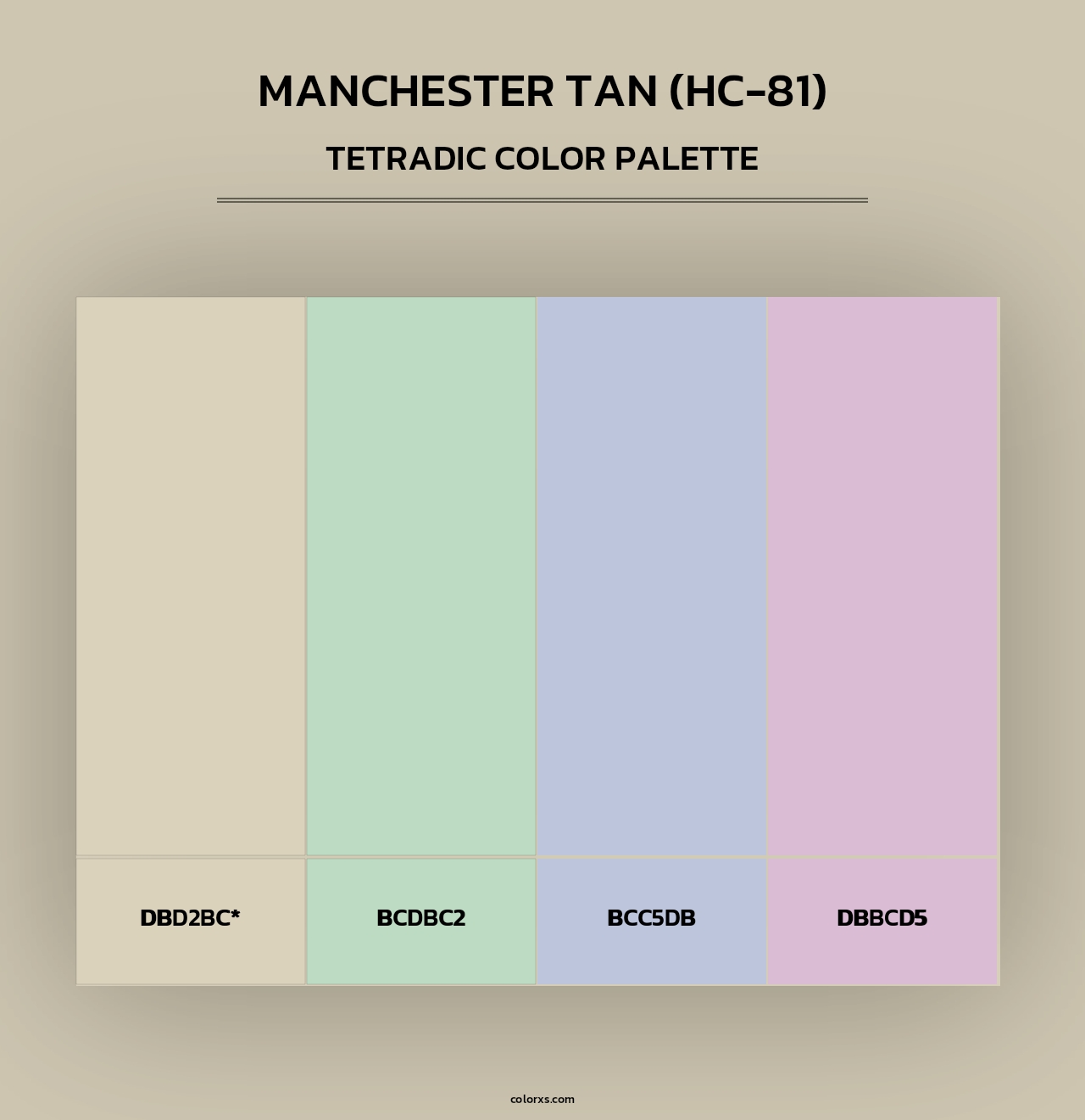 Manchester Tan (HC-81) - Tetradic Color Palette