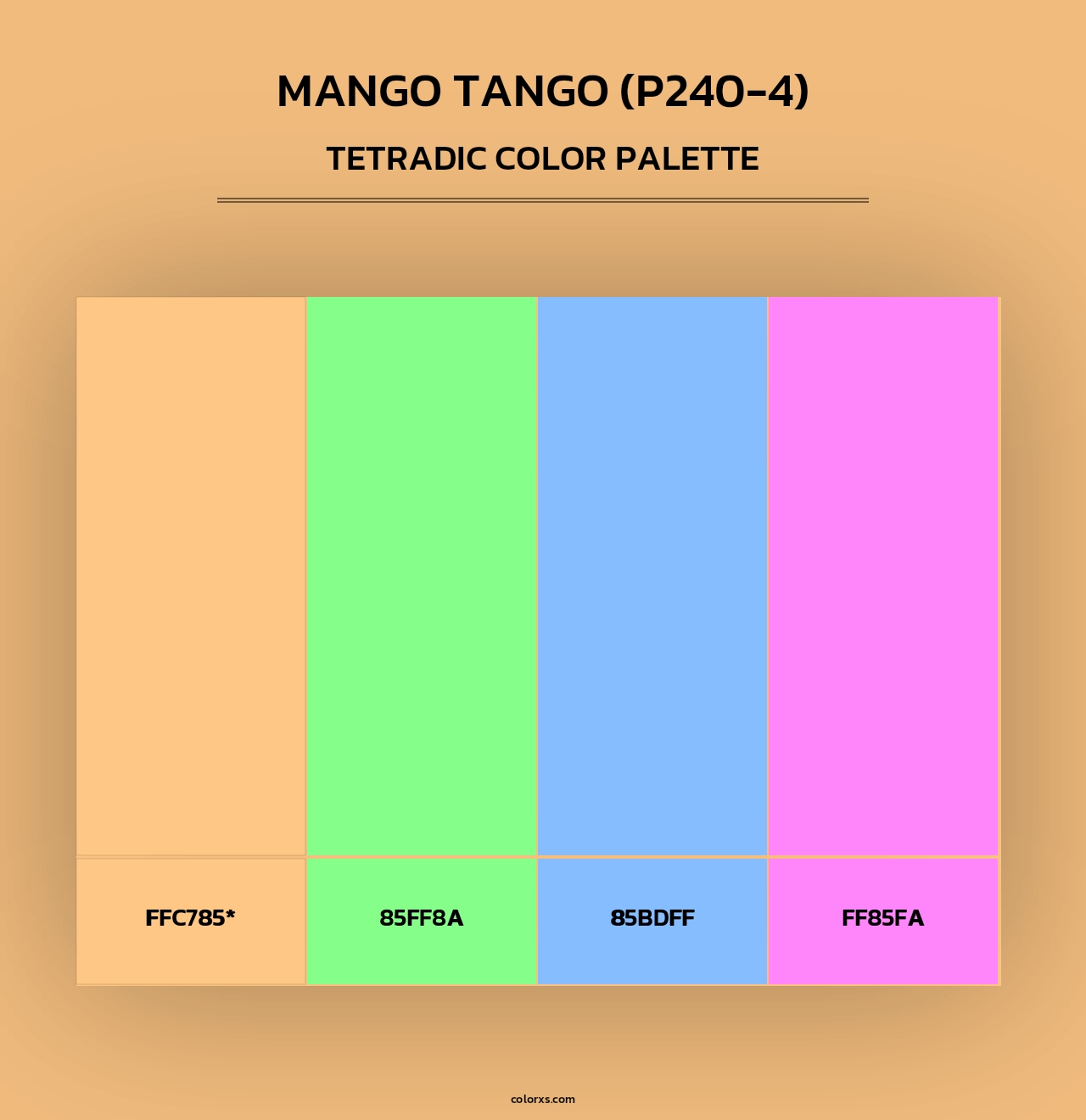 Mango Tango (P240-4) - Tetradic Color Palette