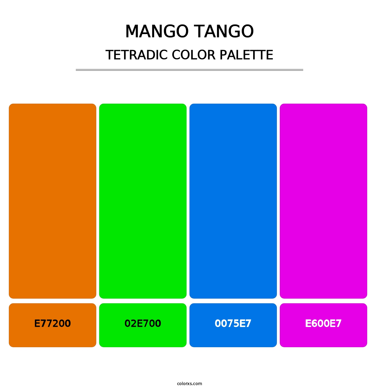 Mango Tango - Tetradic Color Palette