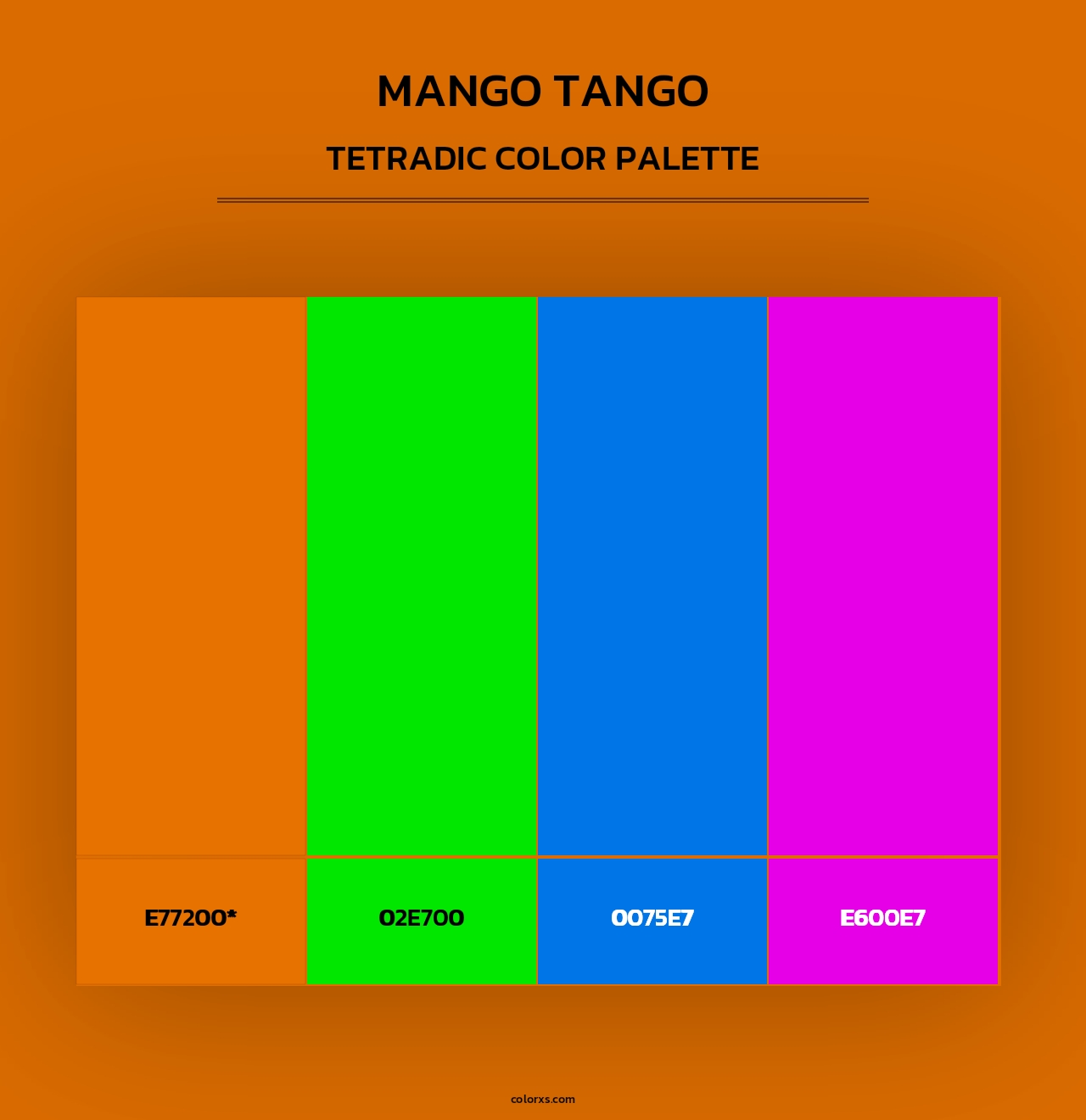 Mango Tango - Tetradic Color Palette