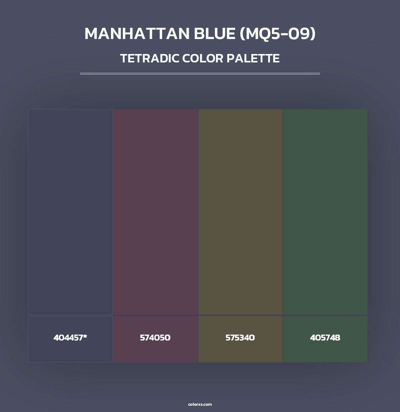 Manhattan Blue (MQ5-09) - Tetradic Color Palette