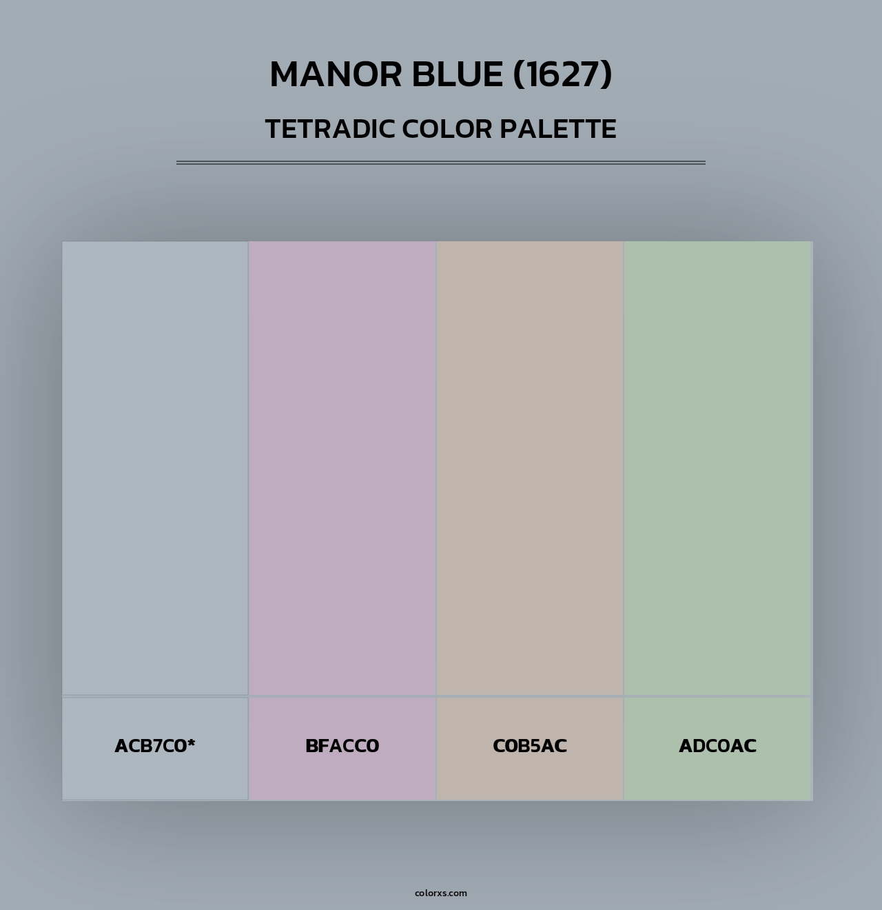 Manor Blue (1627) - Tetradic Color Palette