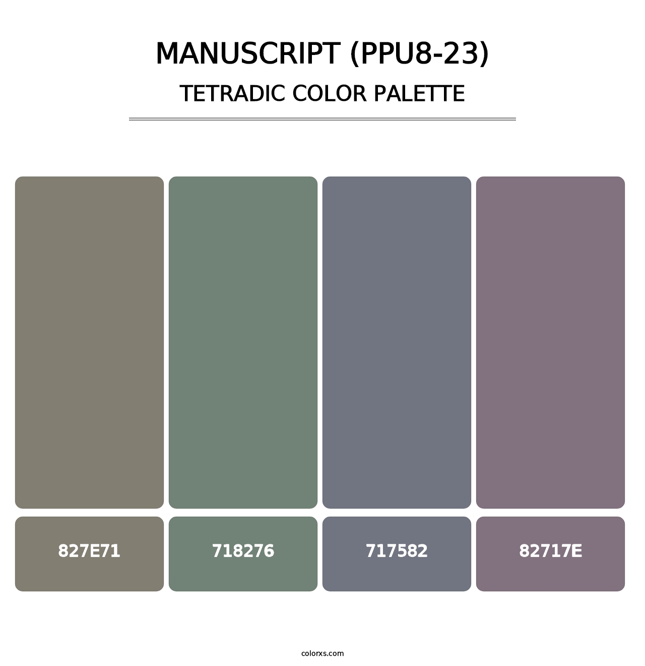 Manuscript (PPU8-23) - Tetradic Color Palette