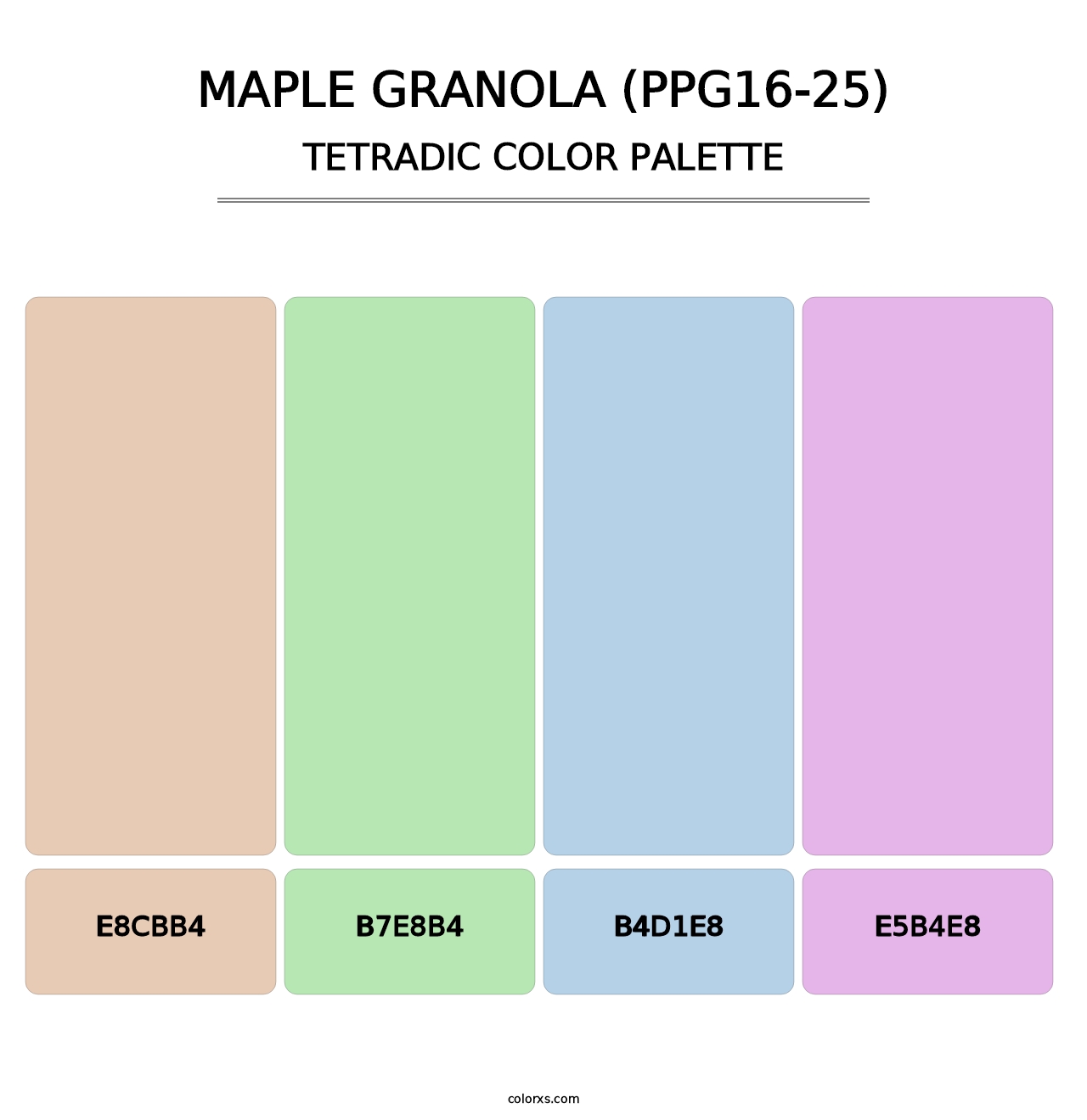 Maple Granola (PPG16-25) - Tetradic Color Palette