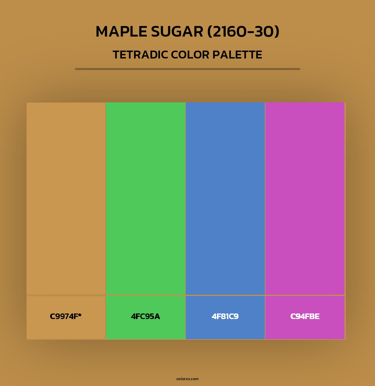 Maple Sugar (2160-30) - Tetradic Color Palette
