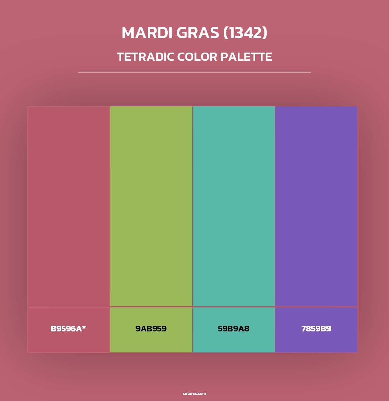 Mardi Gras (1342) - Tetradic Color Palette