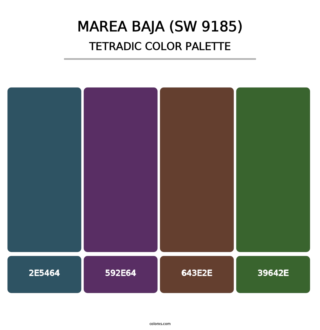 Marea Baja (SW 9185) - Tetradic Color Palette