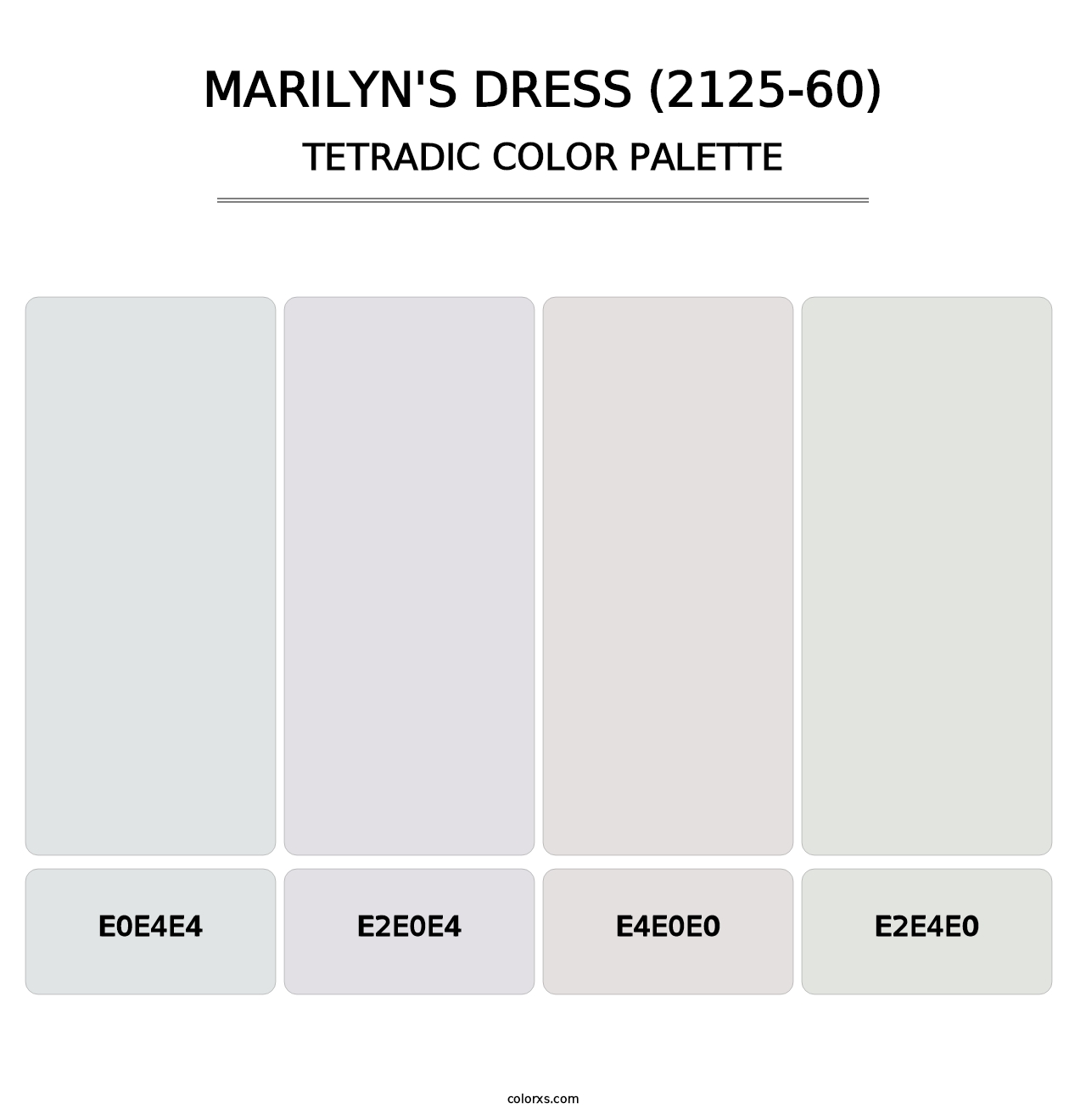 Marilyn's Dress (2125-60) - Tetradic Color Palette