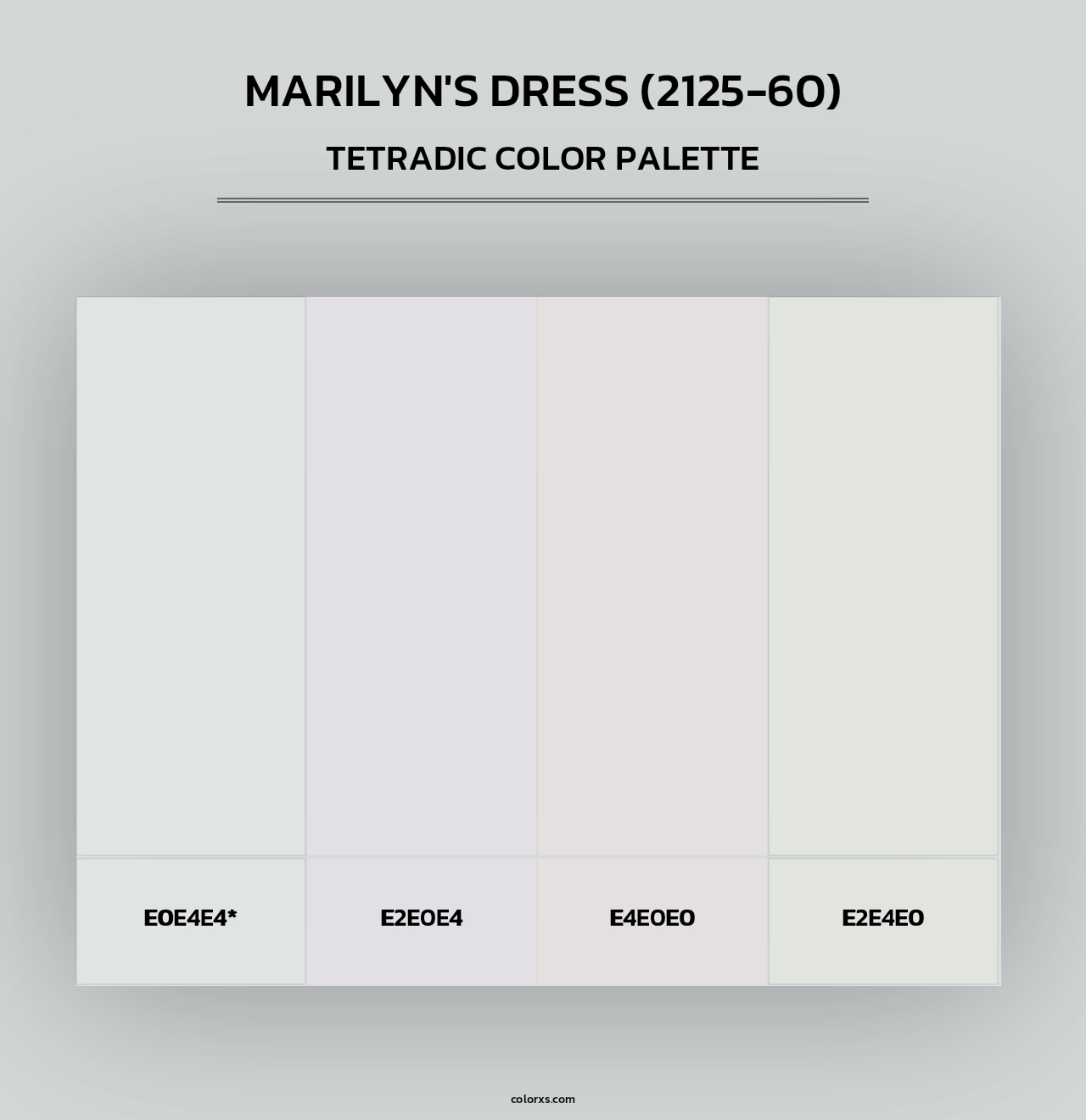Marilyn's Dress (2125-60) - Tetradic Color Palette