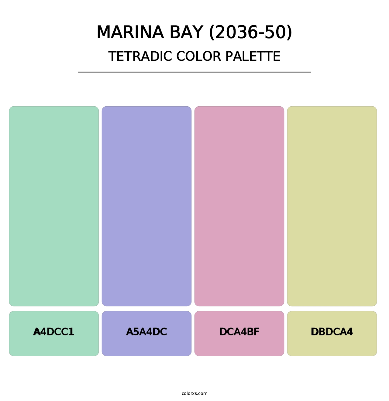 Marina Bay (2036-50) - Tetradic Color Palette