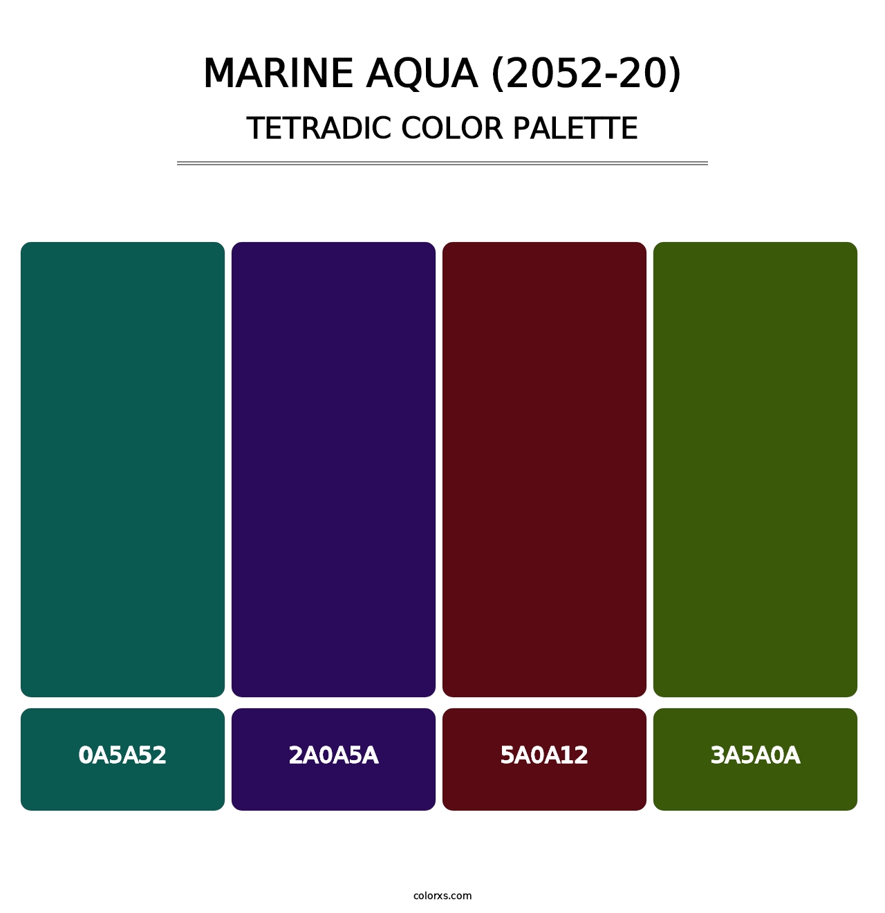 Marine Aqua (2052-20) - Tetradic Color Palette