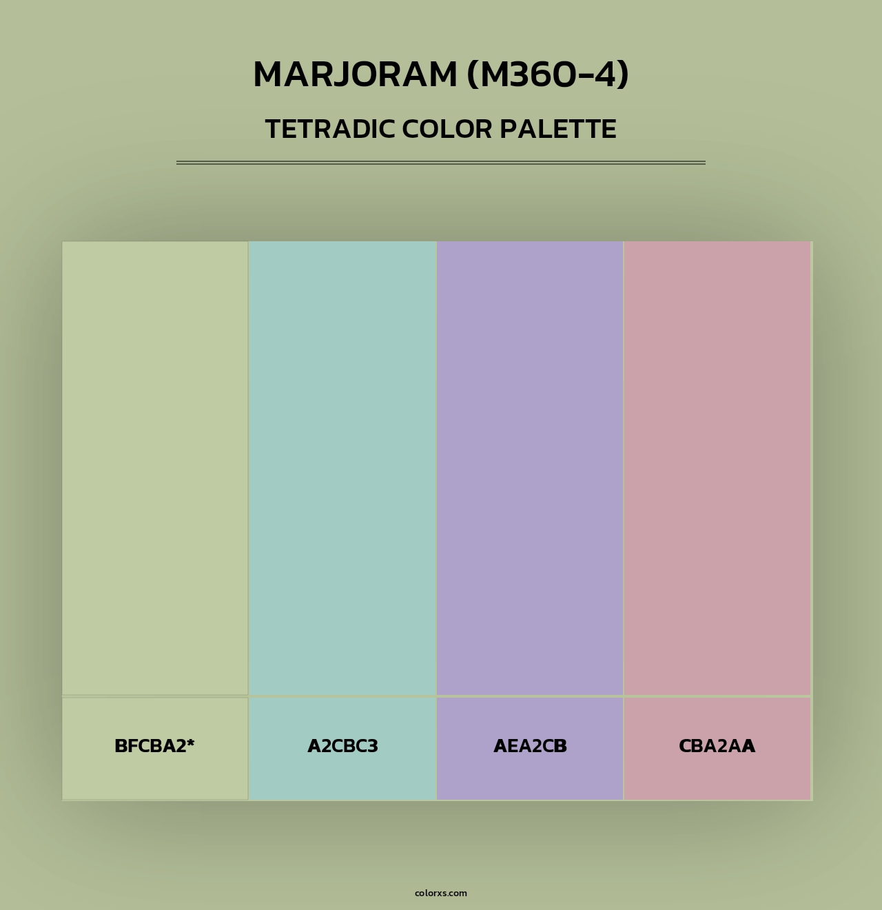 Marjoram (M360-4) - Tetradic Color Palette