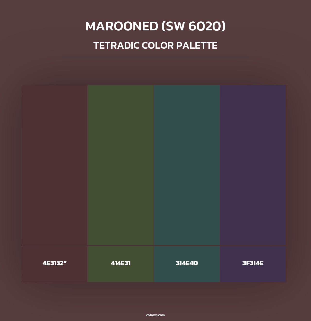 Marooned (SW 6020) - Tetradic Color Palette