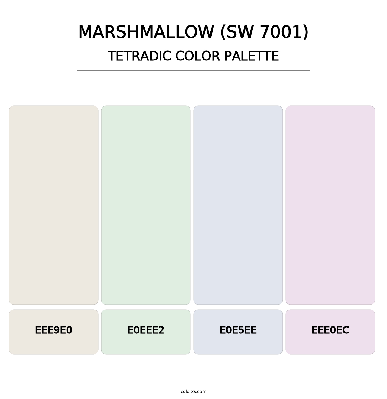 Marshmallow (SW 7001) - Tetradic Color Palette