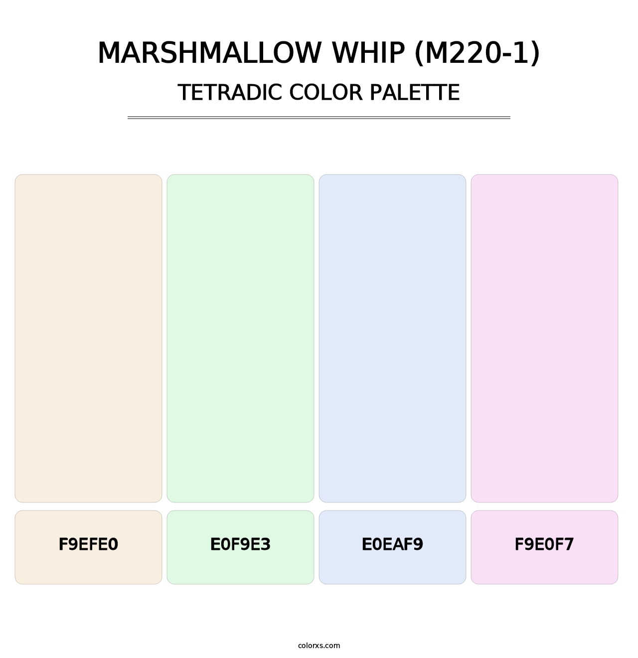 Marshmallow Whip (M220-1) - Tetradic Color Palette