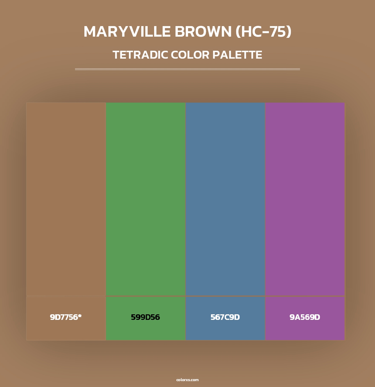Maryville Brown (HC-75) - Tetradic Color Palette