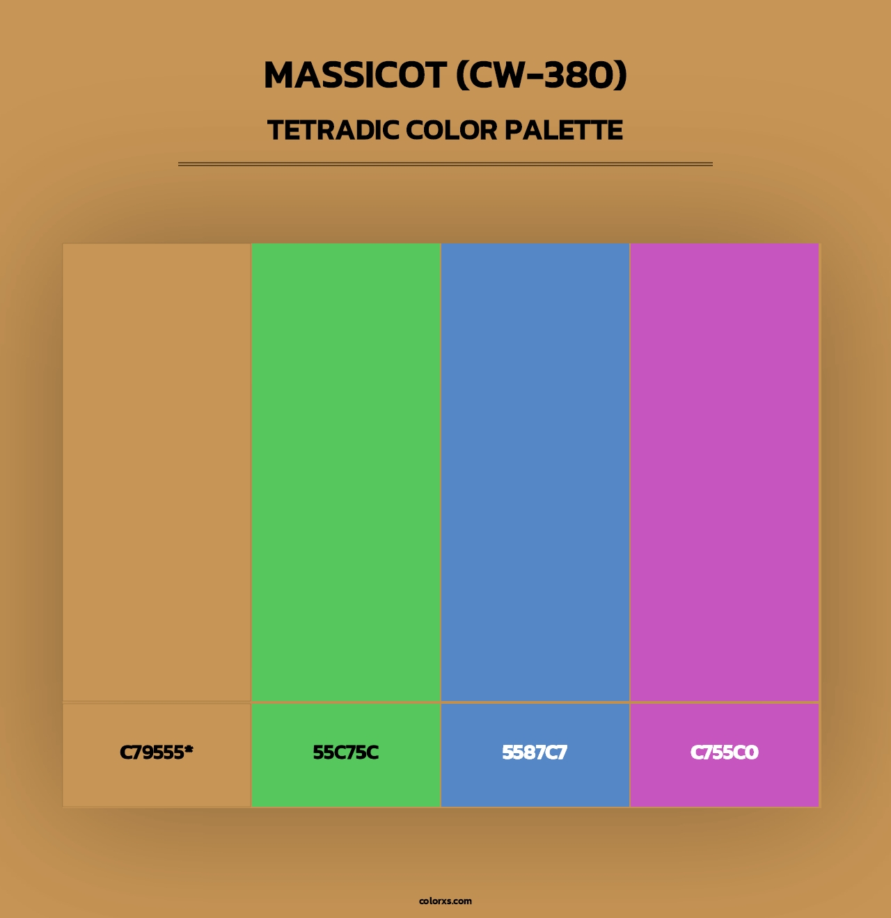 Massicot (CW-380) - Tetradic Color Palette