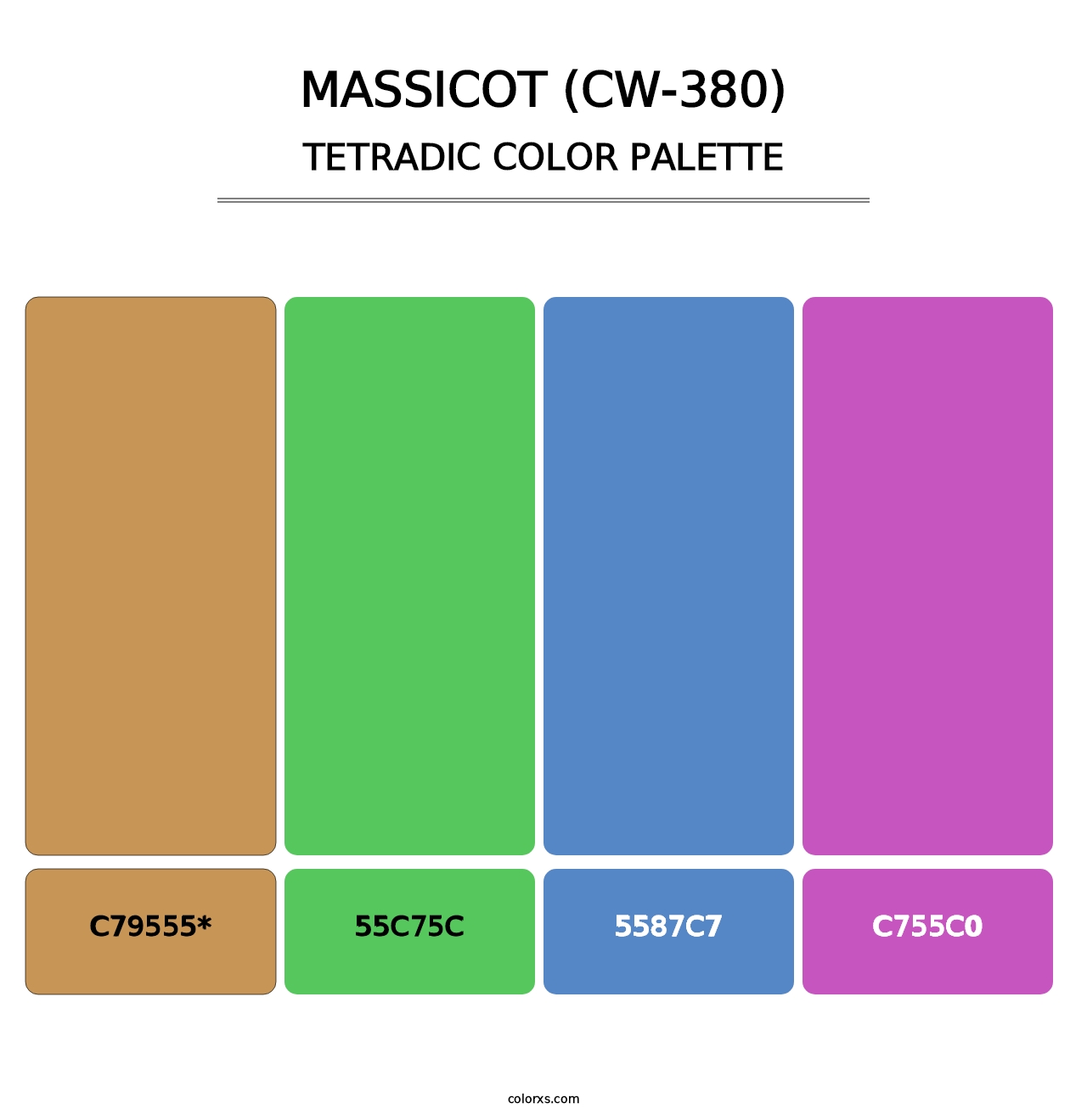 Massicot (CW-380) - Tetradic Color Palette