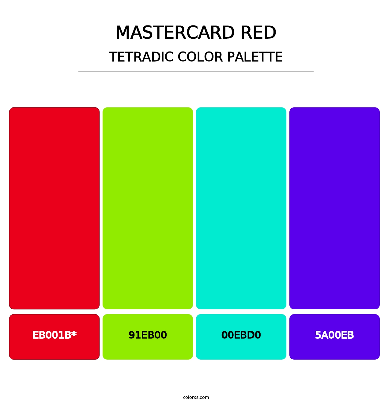 Mastercard Red - Tetradic Color Palette