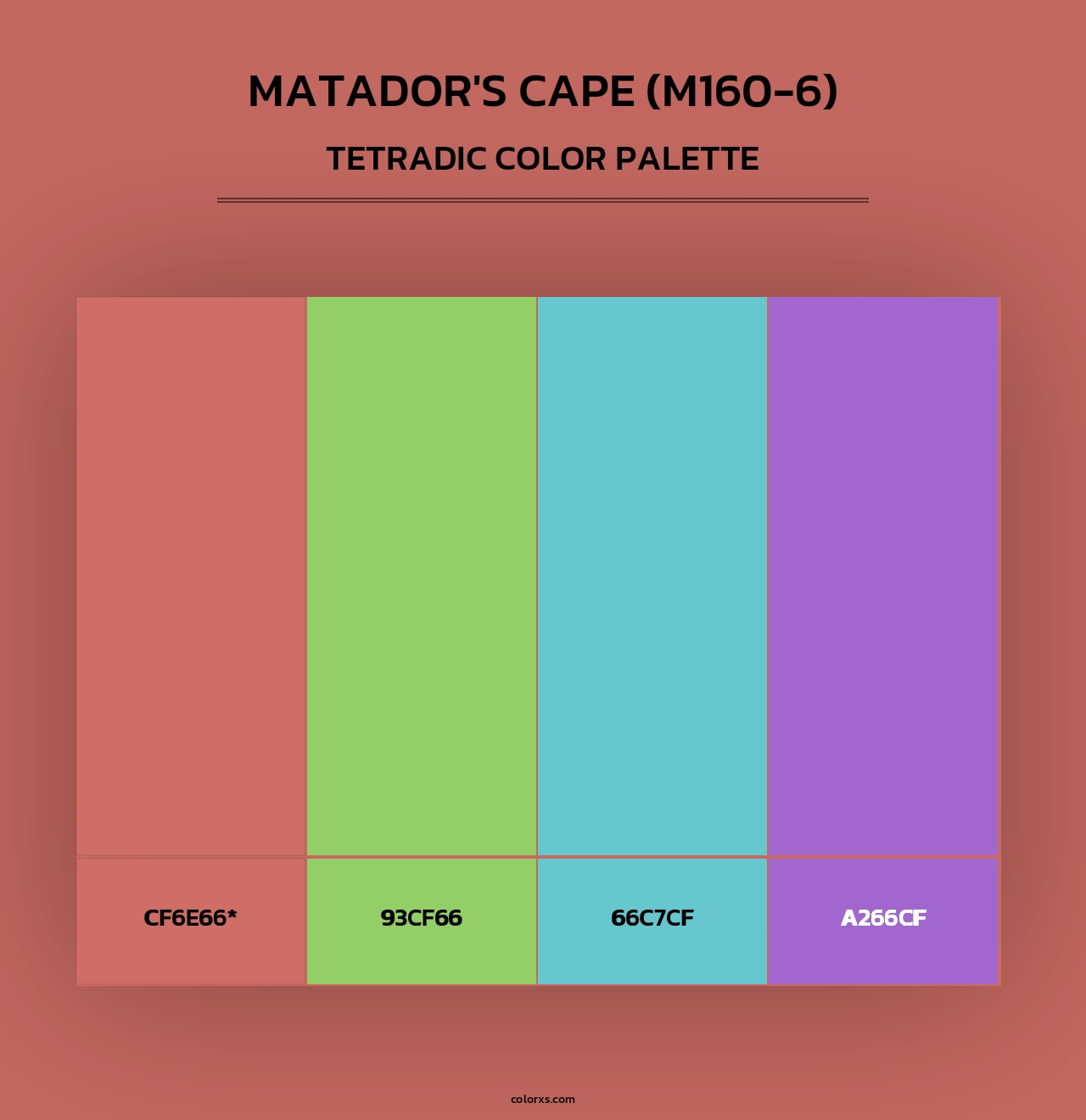 Matador'S Cape (M160-6) - Tetradic Color Palette