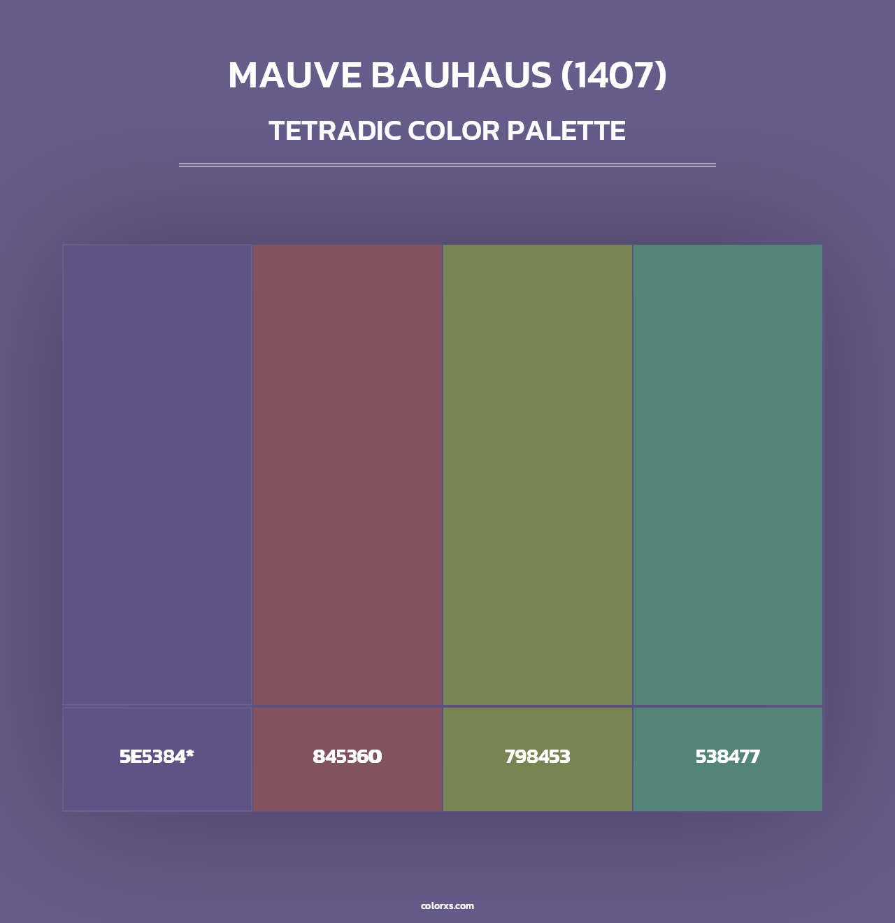 Mauve Bauhaus (1407) - Tetradic Color Palette