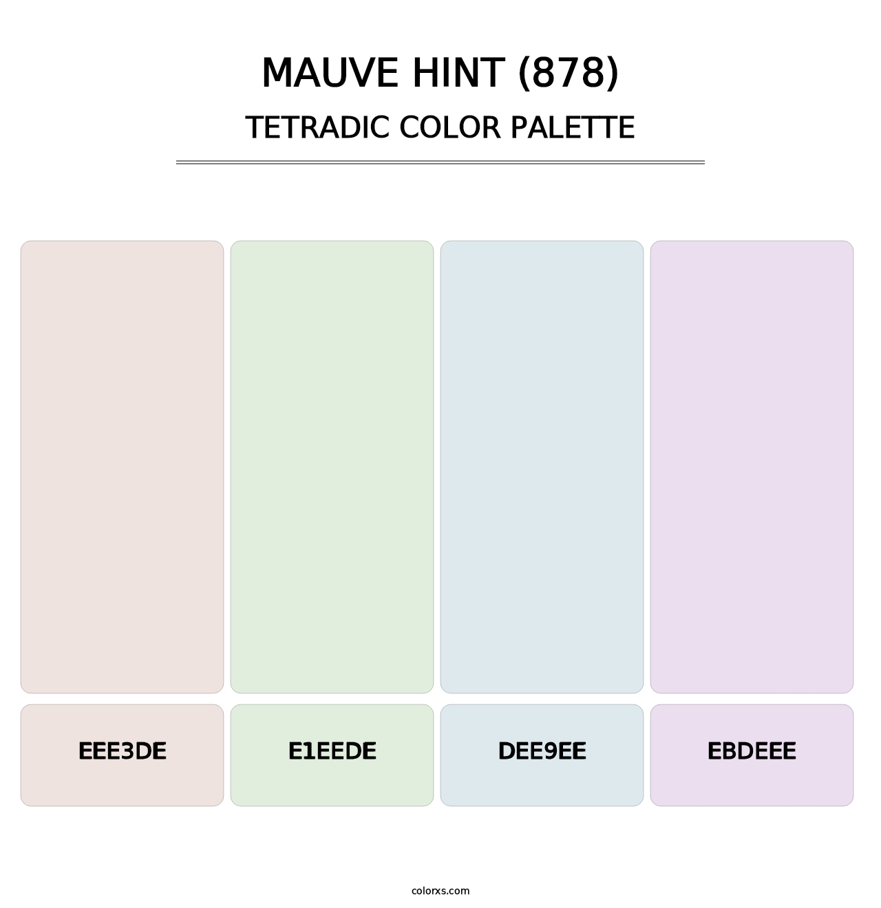 Mauve Hint (878) - Tetradic Color Palette
