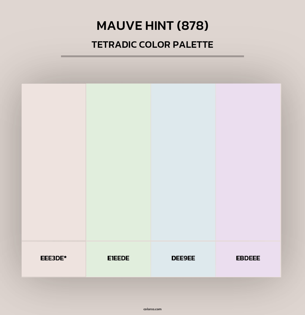 Mauve Hint (878) - Tetradic Color Palette