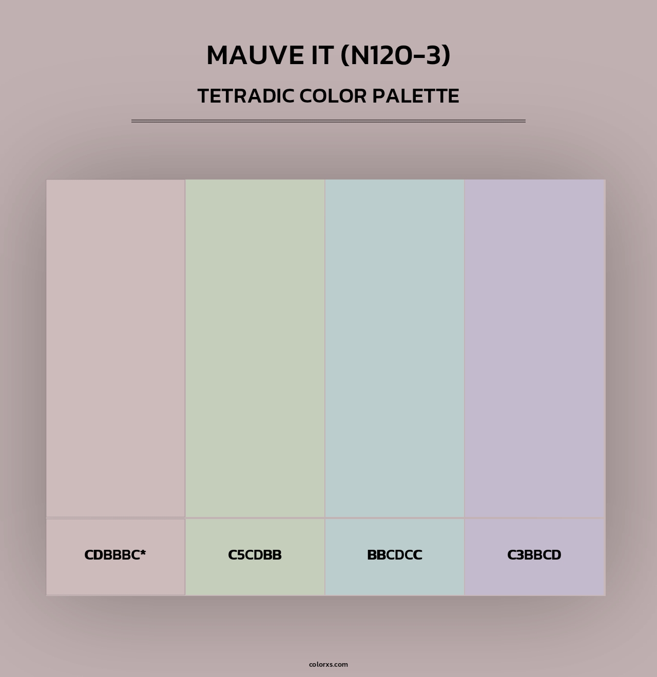 Mauve It (N120-3) - Tetradic Color Palette