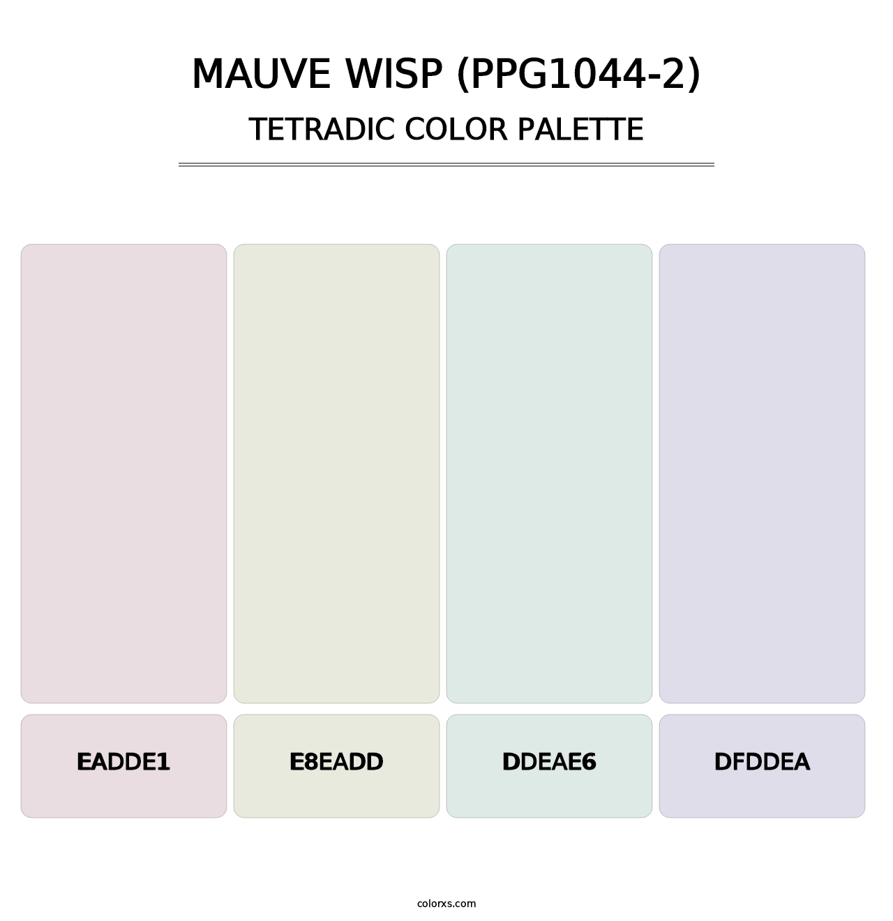 Mauve Wisp (PPG1044-2) - Tetradic Color Palette