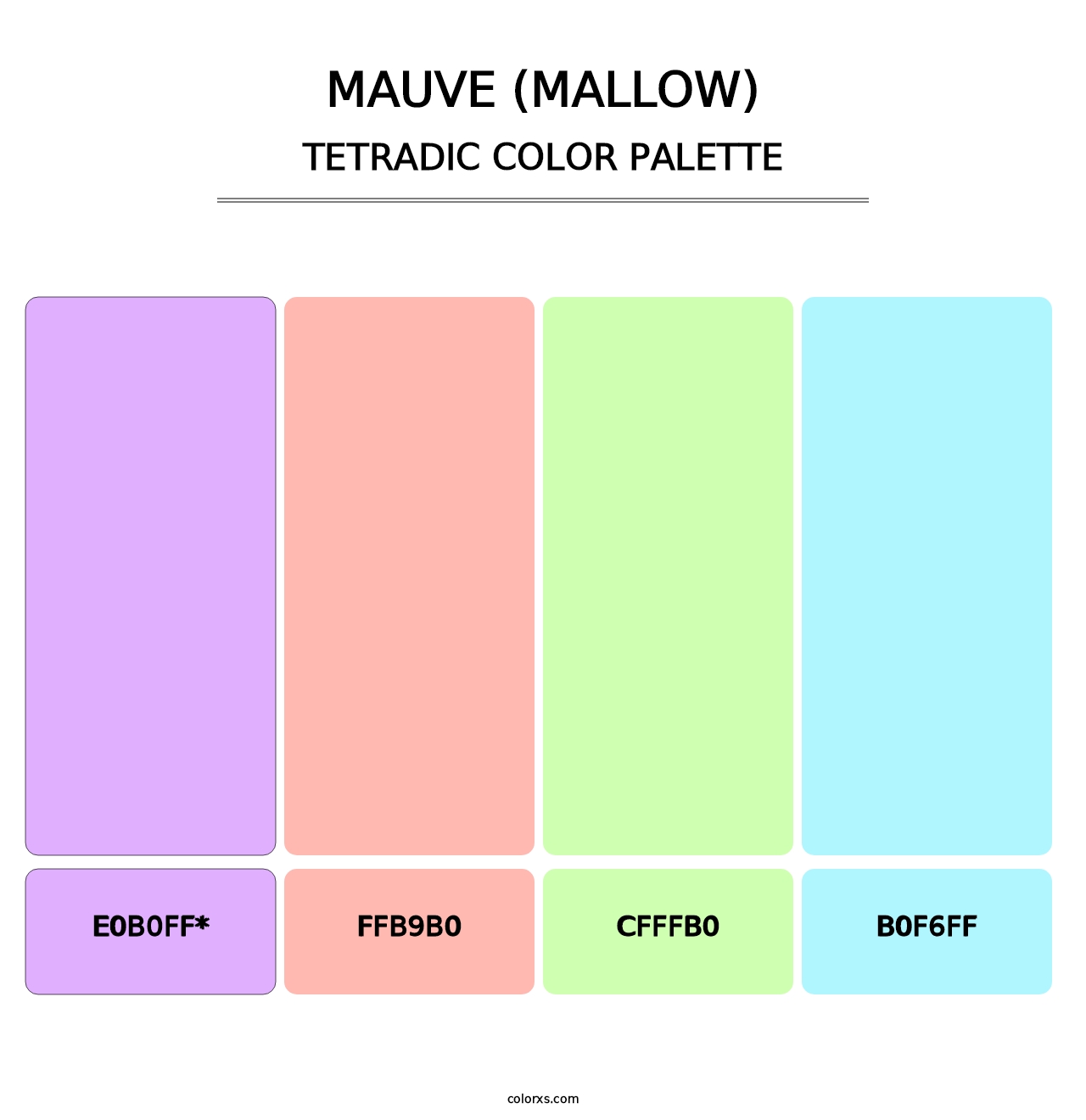 Mauve (Mallow) - Tetradic Color Palette