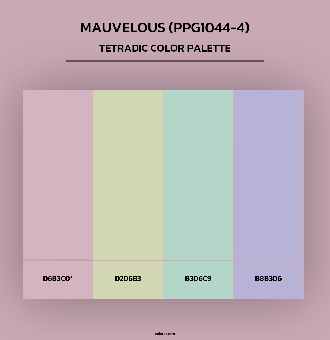 Mauvelous (PPG1044-4) - Tetradic Color Palette