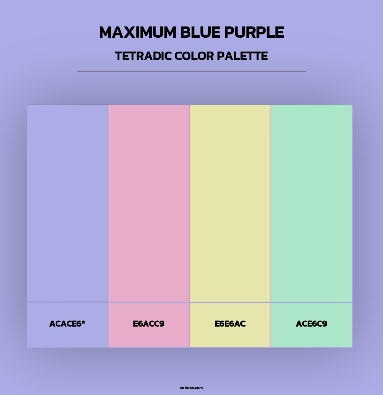 Maximum Blue Purple - Tetradic Color Palette