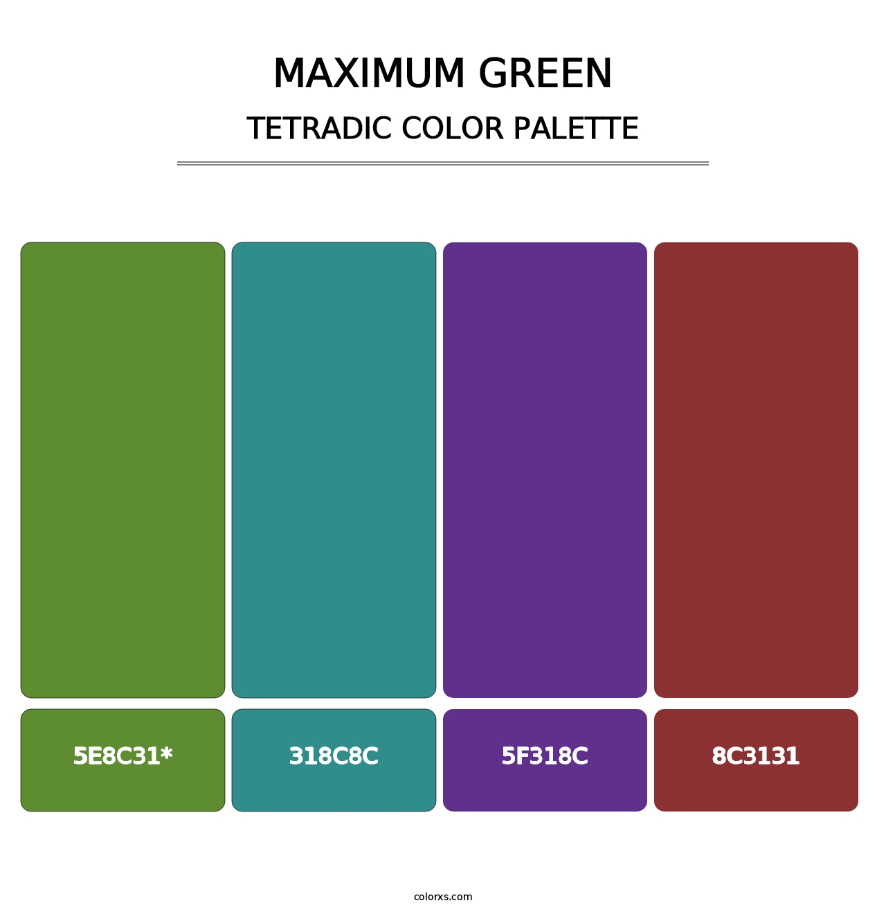 Maximum Green - Tetradic Color Palette