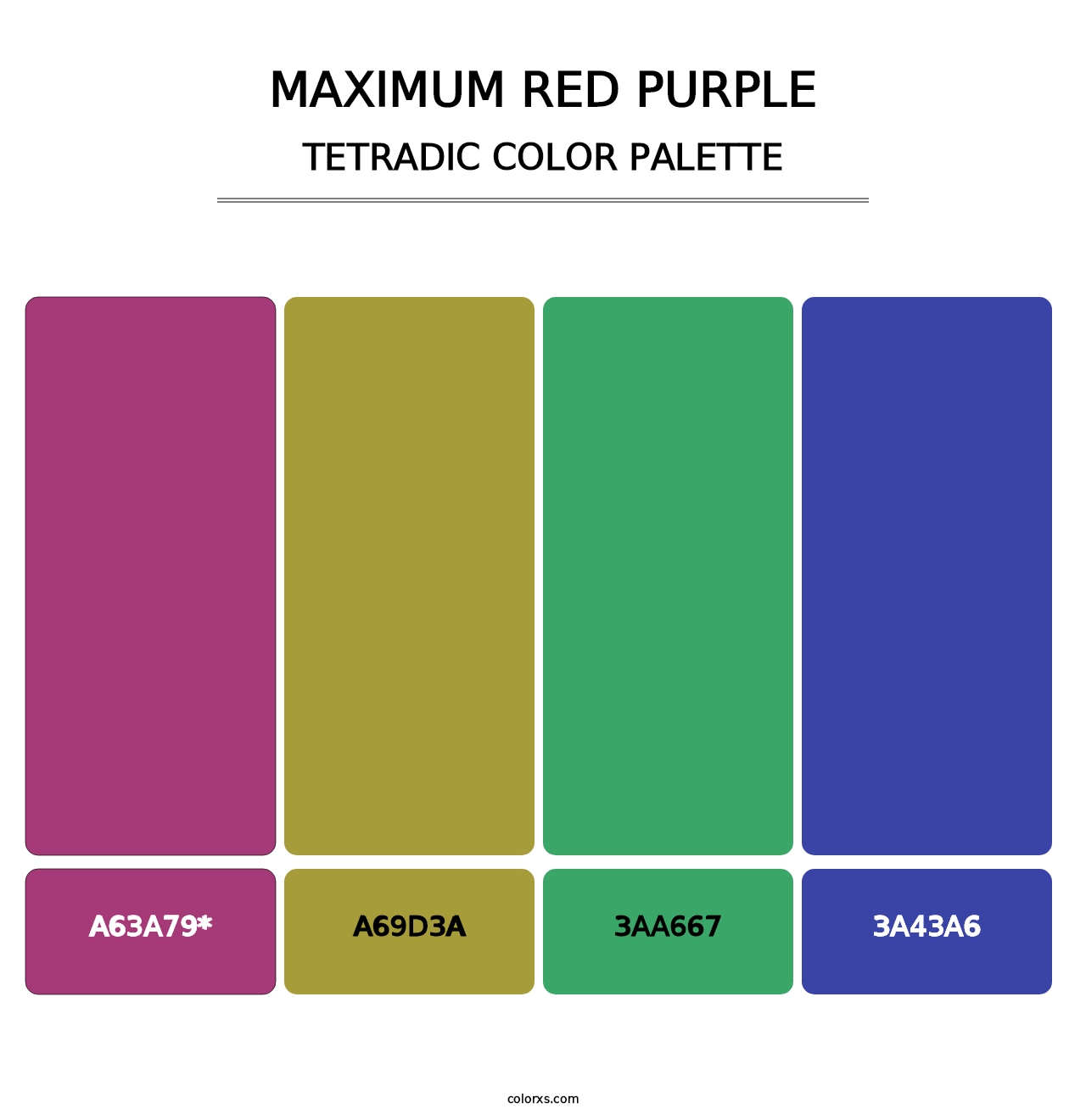 Maximum Red Purple - Tetradic Color Palette