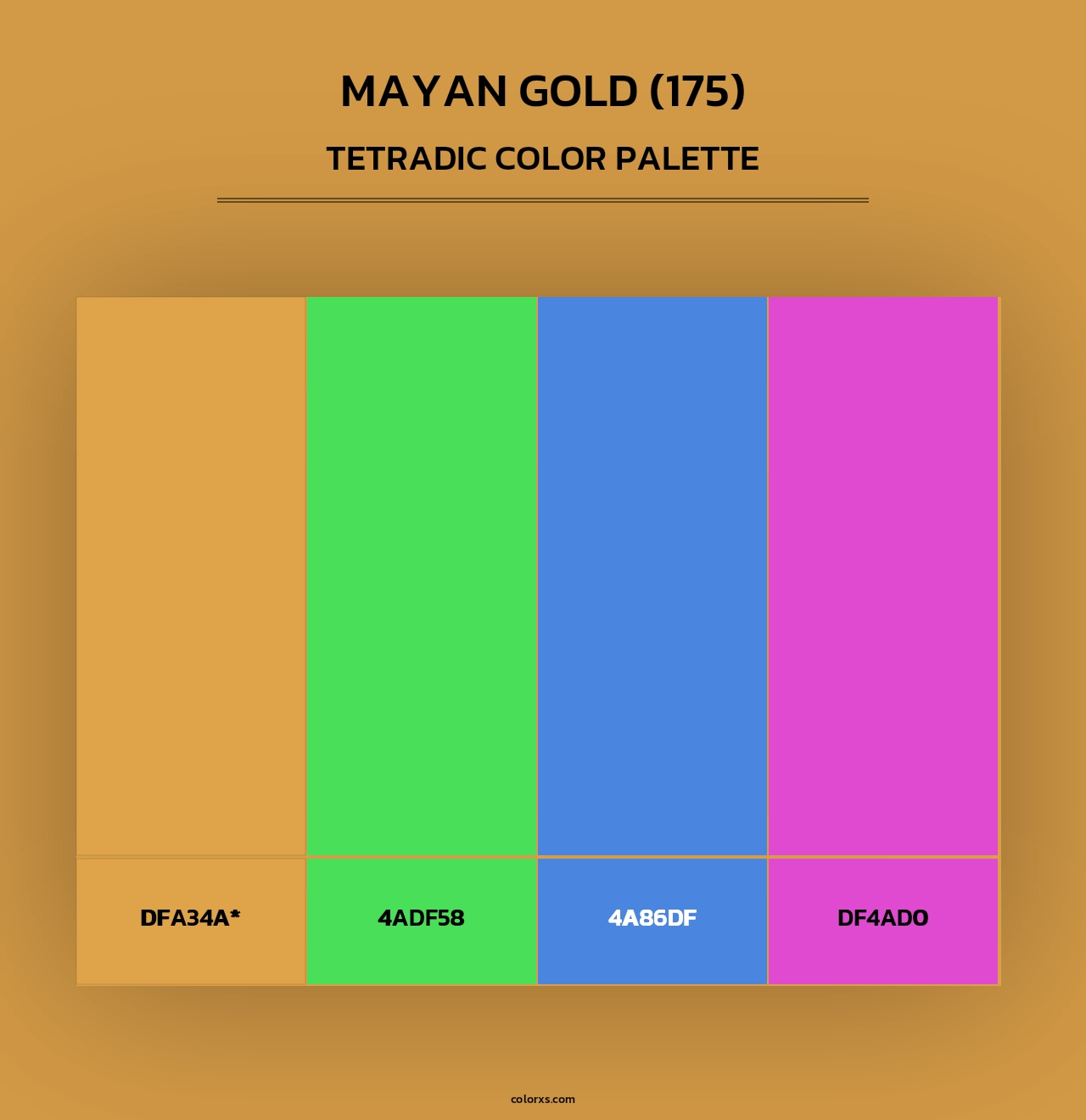 Mayan Gold (175) - Tetradic Color Palette