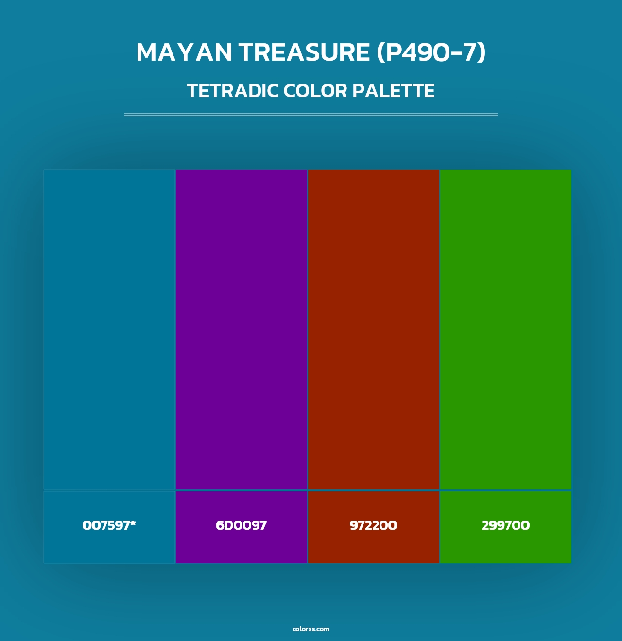 Mayan Treasure (P490-7) - Tetradic Color Palette