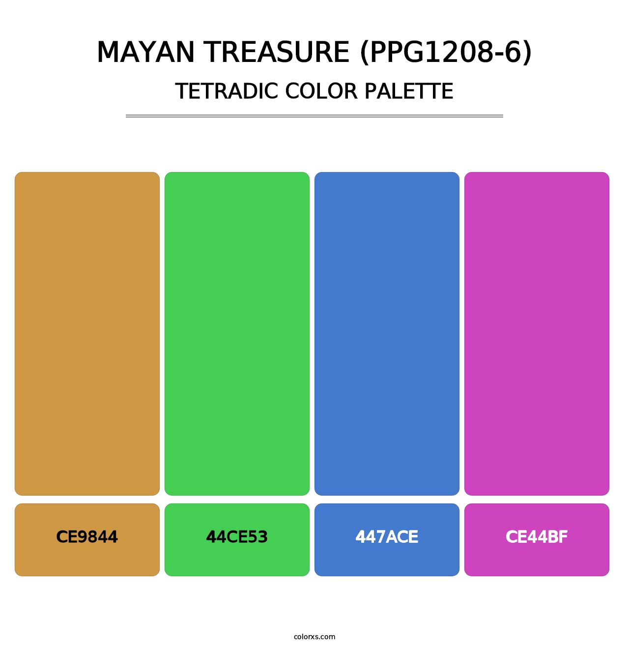 Mayan Treasure (PPG1208-6) - Tetradic Color Palette