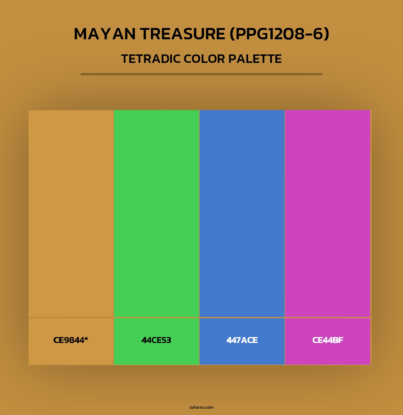 Mayan Treasure (PPG1208-6) - Tetradic Color Palette