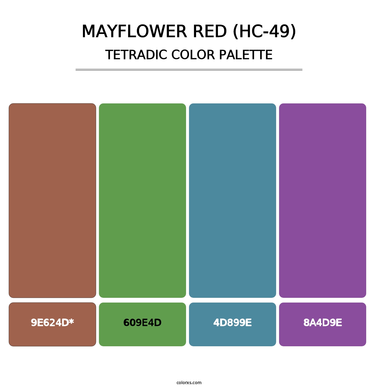 Mayflower Red (HC-49) - Tetradic Color Palette