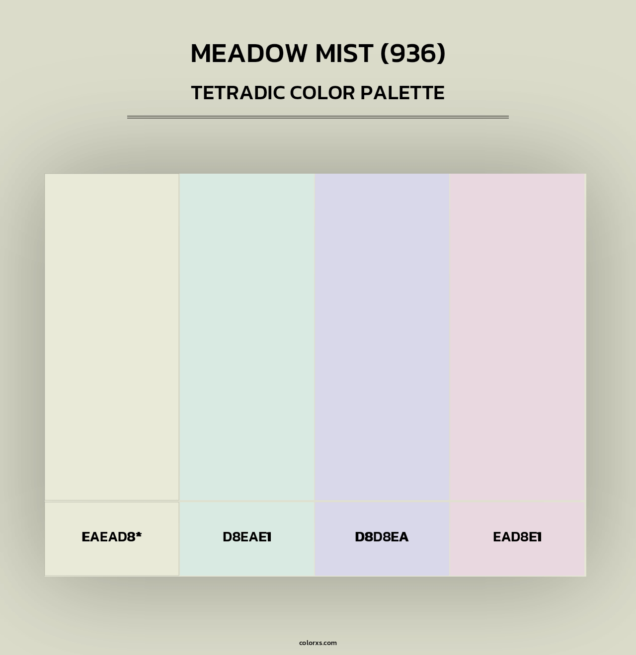 Meadow Mist (936) - Tetradic Color Palette